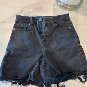 American Eagle Outfitters Black Jean Shorts Distressed High-Waisted